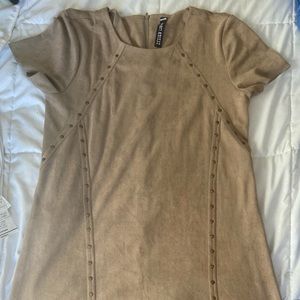 A suede dress.